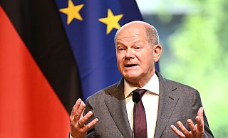 Bundeskanzler Olaf Scholz (SPD) dringt auf eine Einigung bei der geplanten Reform des EU-Asylsystems. - Barbara Gindl/APA/dpa