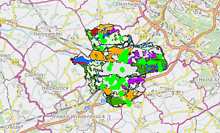 Über die Inhalte des Landschaftsplans konnten sich Bürger auch im Internet anhand einer interaktiven Karte informieren: Hier geht es zur Karte. - Screenshot: Kreis Gütersloh