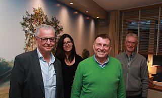 Günther Ludwig (erster stellvertretender Bürgermeister), Karin Wittrock (stellvertretende CDU-Fraktionsvorsitzende des Stadtrates), Stefan Berens (CDU-Fraktionsvorsitzender des Stadtrates) und Georg Moritz (CDU-Stadtverbandsvorsitzender). - Sebastian Beeg
