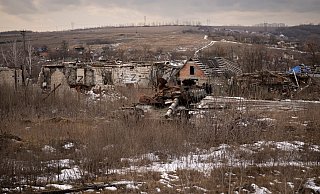 Die ostukrainische Stadt Isjum, bei deren Verteidigung der US-Amerikaner in Gefangenschaft geriet, war von Frühjahr bis Herbst 2022 von russischen Truppen besetzt. (Archivbild) - Vadim Ghirda/AP