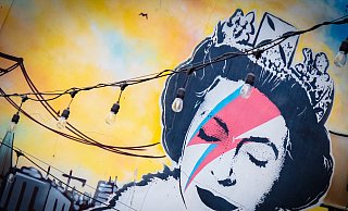 Ein Banksy-Werk in Dover zeigt die Queen. - Mike-Dennis Müller
