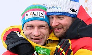 Zwischen Francesco Friedrich (links) und Johannes Lochner herrscht neuerdings Stunk. - Robert Michael/dpa