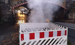 Blickfang: Die ominöse Stelle an der Stadtheider Straße. - Arno Ley