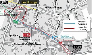 Diesmal wird es keine Wende an der Bokelfenner Straße geben, sondern am Kreisverkehr Augustdorfer Straße. - Dreigestirn