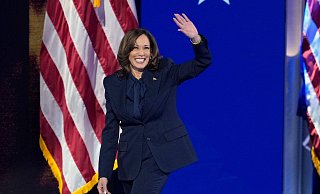 Kamala Harris spricht zum Abschluss des Parteitags über ihre Präsidentschaftskandidatur. - J. Scott Applewhite/AP