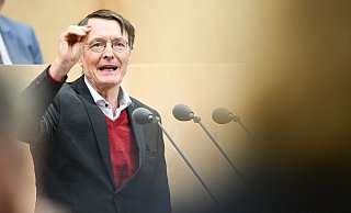 Gesundheitsminister Lauterbach brachte seine Krankenhausreform ins Ziel. - Sebastian Christoph Gollnow/dpa