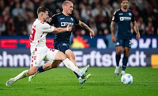 Im Spiel gegen den 1. FC Köln erzielte Sven Michel (rechts) seine einzigen beiden Saisontore. - Marius Becker/dpa