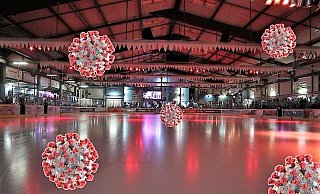 Corona statt Kufencracks: Der Spielbetrieb in der imos Eishalle "Im Kleinen Felde" ruht erst einmal. Jetzt wurden drei weitere geplante Spiele abgesagt. Foto: Herforder EV Facebook-Seite - Andreas Gerth