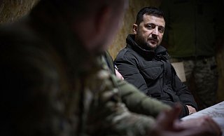 Laut dem ukrainischen Präsidenten Selenskyj werden die nordkoreanischen Soldaten inzwischen von russischer Seite regelmäßig an der Front eingesetzt. (Archivbild) - Ukrainisches Präsidialamt/Zuma Press/dpa