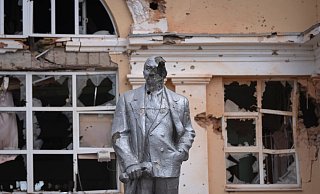 Die Kleinstadt Sudscha ist das Zentrum der von ukrainischen Truppen gehaltenen Gebiete in Russland und dementsprechend schwer umkämpft. (Archivbild) - Uncredited/AP/dpa