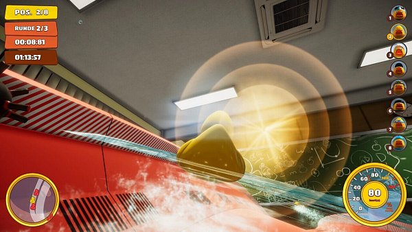Die Kameraführung ist bei Strecken, die in die Höhe führen, etwas gewöhnungsbedürftig. - © Joindots