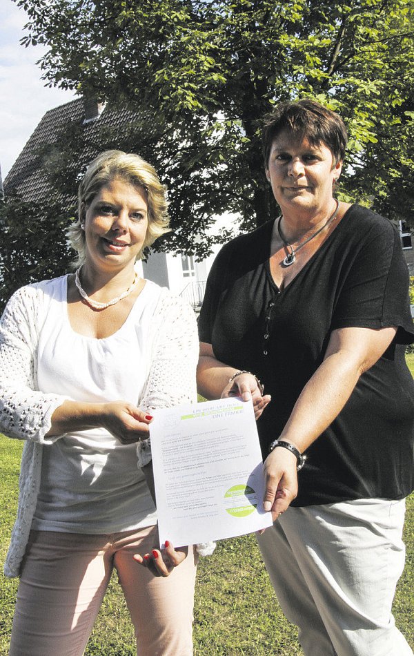 Engagieren sich: Tanja Spier (l.) und Sandra Schuster wollen der Familie Biermann helfen, das Leben der Kinder würdevoll gestalten zu können. - © Madita Schellenberg