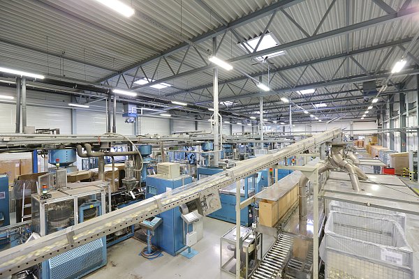 Blick in die Produktionshalle am Brüggenkamp. - © Brüninghaus