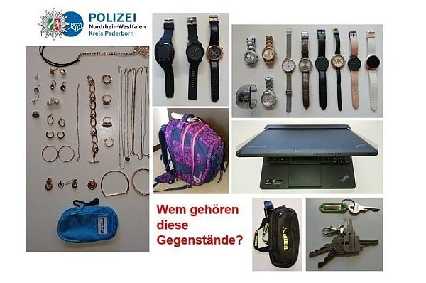 Die Polizei fragt: Wem gehören diese Gegenstände? - © Polizei Paderborn