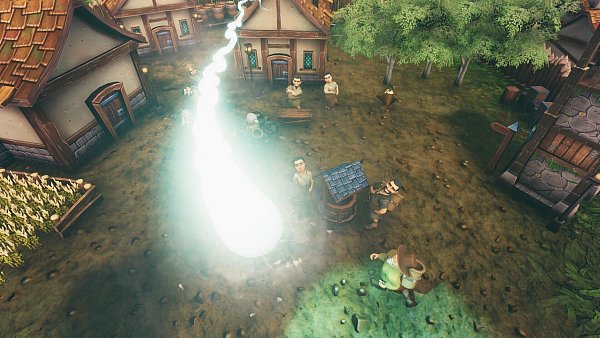 Spieler bewegen sich als Lichtkugel durch "Fata Deum – The God Sim". - © 42 Bits Entertainment
