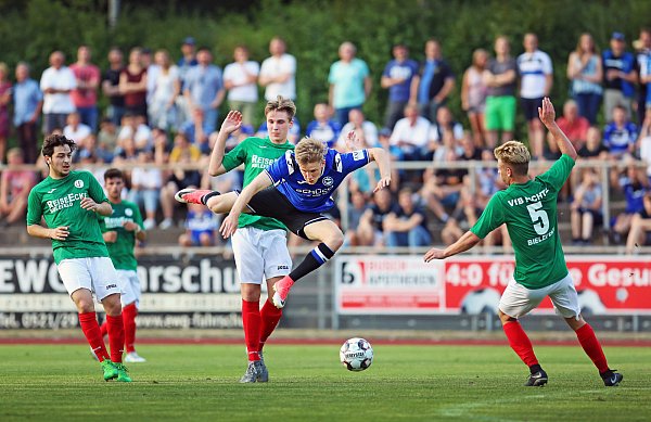 Arminia hat den VfB Fichte am Mittwochabend besiegt. - © Sarah Jonek