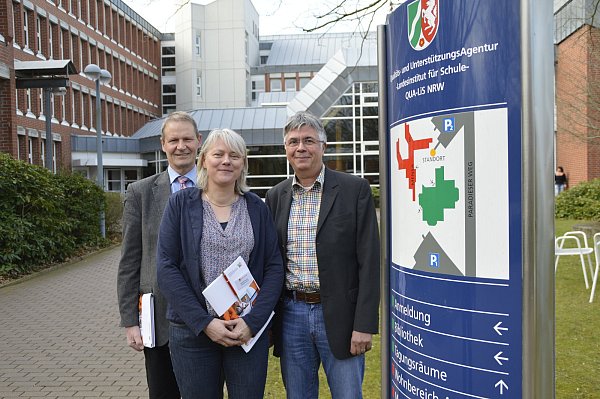 Beteiligt an der Qualitätssicherung: Qua-Lis Leiter Eugen-Ludwig Egyptien (v. r.), Karola Eirund und Michael Kleine. - © Foto: Vivien Tharun