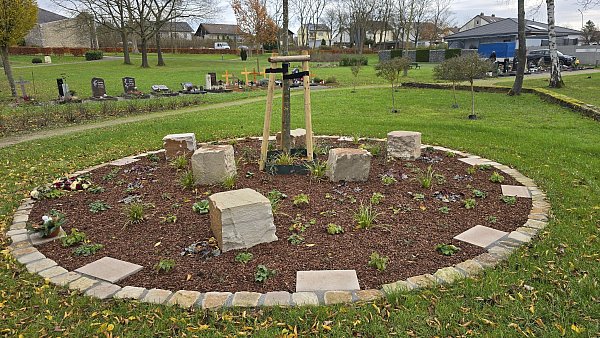 Die große Baumgemeinschaftsgrabanlagen (BaumGGA) auf dem Warburger
Stiepenfriedhof, auf der bis zu 24 Grabstellen angelegt werden können. - © Stadt Warburg