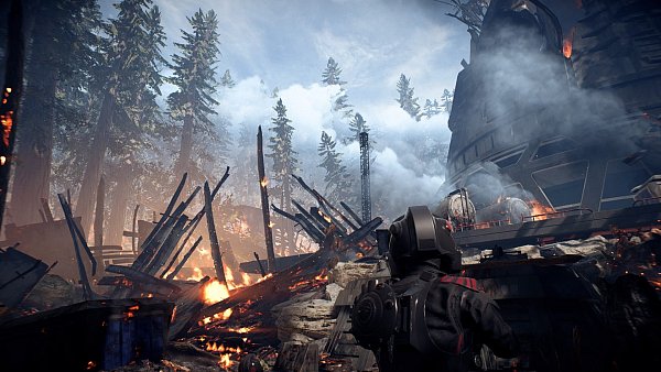 Unsere Heldin ist unterwegs, um die Rebellen von einem Bunker zu vertreiben. - © EA/Criterion