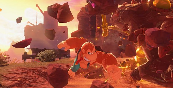Praktisch alles in der Spielwelt von "Donkey Kong Bananza" lässt sich zerstören - das kennen wir so von Nintendo-Spielen eigentlich nicht. - © Nintendo