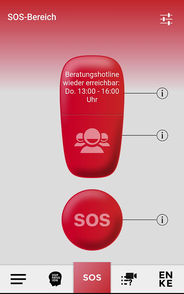 Im SOS-Bereich können Notrufe abgesetzt werden. - © Screenshot