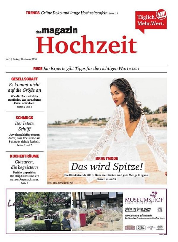 Klicken Sie auf das Bild, um zur aktuellen Ausgabe von NWHochzeit zu gelangen. - © NW