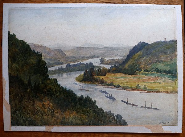Rheintal: Aquarell mit Hitler-Unterschrift - © Reuters