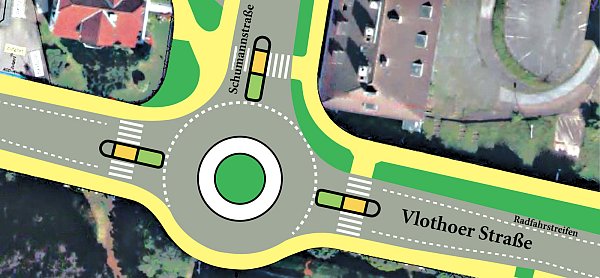 So soll die Vlothoer Straße voraussichtlich geplant werden. - © Peter Steinert