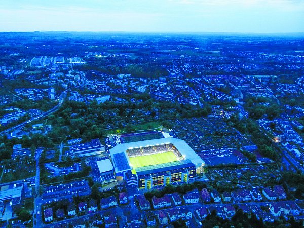 Austragungsort am Samstag: In der Bielefelder Schüco-Arena werden zum Spiel gegen RB Leipzig zwischen 18.000 und 20.000 Zuschauer erwartet. ? - © Foto: Detlef Wittig