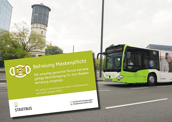 So sieht die Bescheinigung von der Stadtbus Gütersloh GmbH aus. - © Stadtwerke Gütersloh