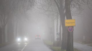 Dichter Nebel über dem Kreis Paderborn
