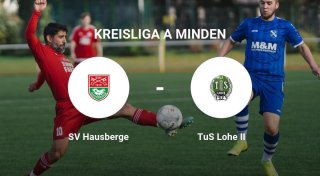 SV Hausberge sichert sich knappen Sieg gegen TuS Lohe II