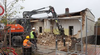 Bahnhof Löhne: Abrissarbeiten leiten neue Grünachse ein