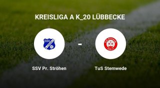 Knappes Unterliegen für TuS Stemwede gegen SSV Pr. Ströhen