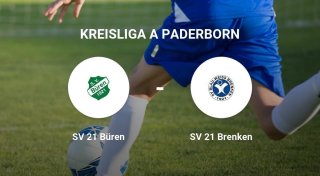 Heimniederlage im Stadion Bruch - SV 21 Büren verliert gegen SV 21 Brenken