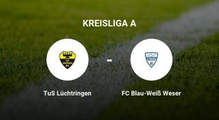 Das Match zwischen dem TuS Lüchtringen und dem FC Blau-Weiß Weser endet unentschieden