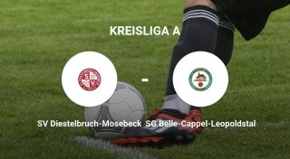Das Match zwischen dem SV Diestelbruch-Mosebeck und der SG Belle-Cappel-Leopoldstal endet unentschieden