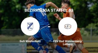 SuS Westenholz gewinnt gegen FSV Bad Wünnenberg/Leiberg