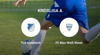 Enger Ausgang für FC Blau-Weiß Weser gegen TuS Vinsebeck