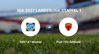 Remis im Duell zwischen dem SVKT 07 Minden und dem Post TSV Detmold
