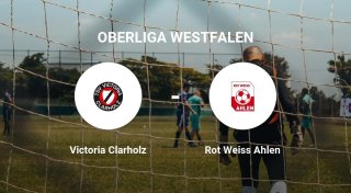Das Team des Victoria Clarholz gegen den Rot Weiss Ahlen trennen sich unentschieden