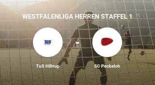 Das Spiel zwischen dem TuS Hiltrup und dem SC Peckeloh endet unentschieden