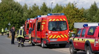 Großer ABC-Alarm in Leopoldshöhe: Vier Mitarbeiter des Abwasserwerks verletzt