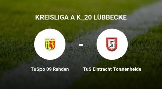 TuS Eintracht Tonnenheide verliert gegen TuSpo 09 Rahden