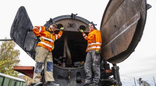 Dampflok: Stahlriese von 1940 zieht in Bielefeld jetzt alle Blicke auf sich