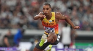 Nur Schmid war 1987 besser: Hürdenläufer Agyekum Sechster