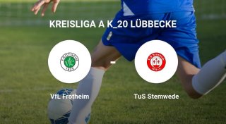 VfL Frotheim erfährt erniedrigende Pleite gegen TuS Stemwede