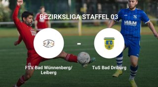 Enger Ausgang für TuS Bad Driburg gegen FSV Bad Wünnenberg/Leiberg