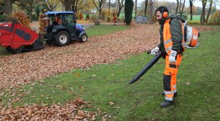 „Am besten muss alles gleichzeitig weg“: So stemmt die Stadt Bünde die Laubflut im Herbst