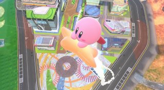Auf dem Stern über die Strecke: «Kirby Air Riders»